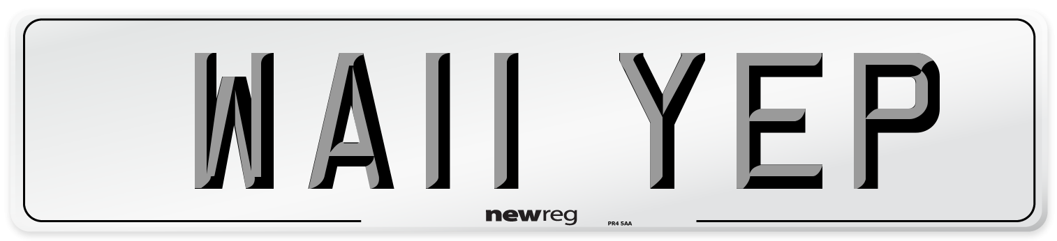 WA11 YEP Number Plate from New Reg